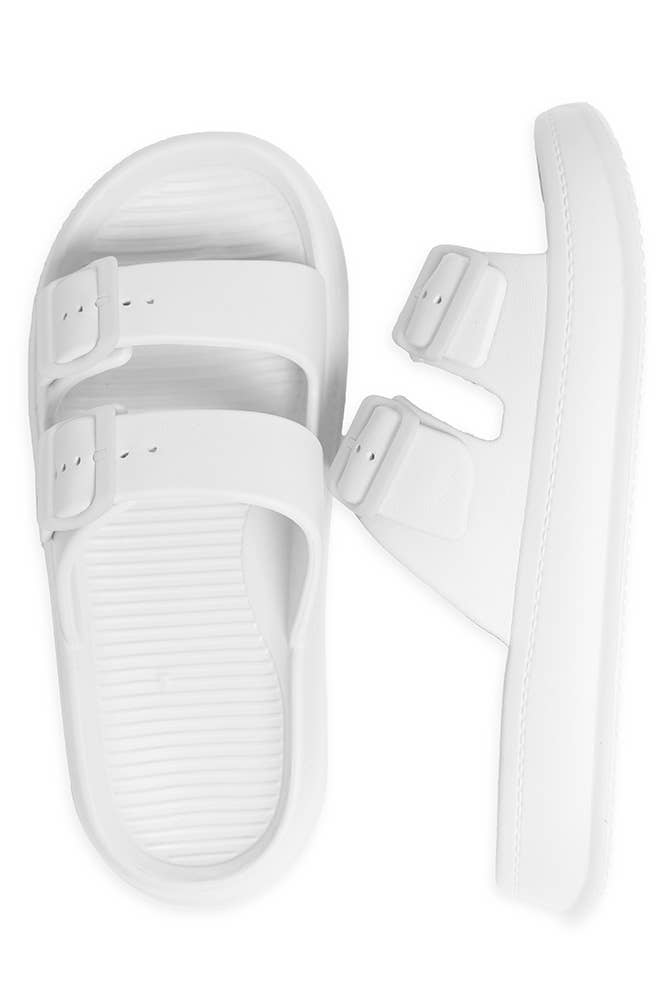 Hana - Wholesale Slides - Women's - Solid Comfy Double Strap Slide Slipper7