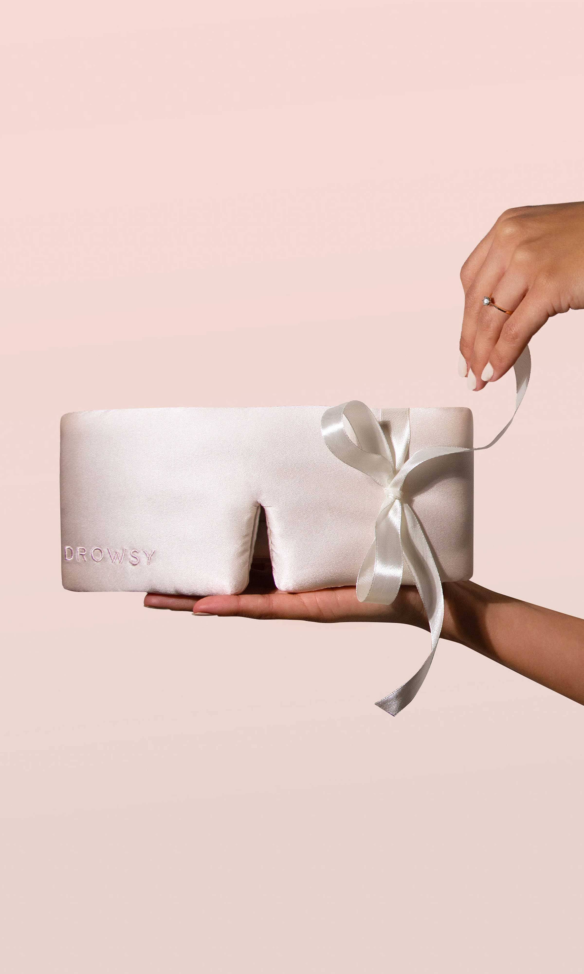 Drowsy Sleep Co. - Wholesale Sleep/Eye Mask - Sunset Pink Silk Sleep Mask4