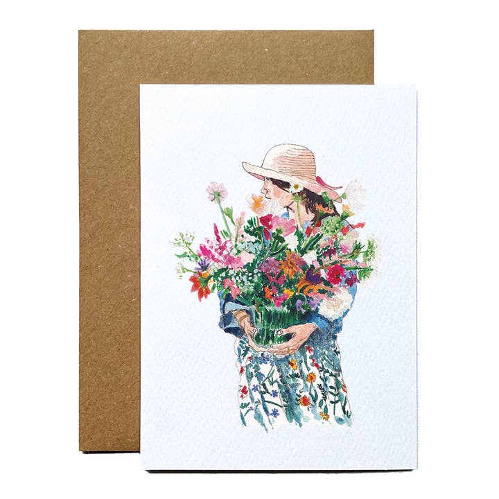 Birthday Greeting Card with Flowers for wholesale by Jenny Vellacott