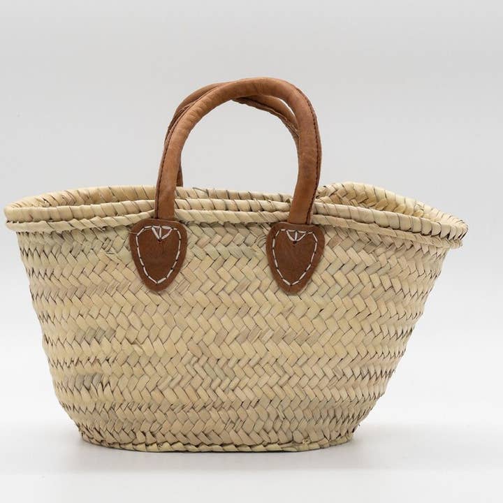 HandmadeBestSeller - Wholesale Beach Bag - Mini Straw Bags Leather | Beach bag | small straw tote bag