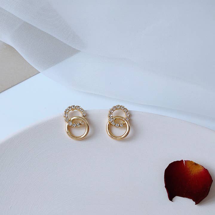 Revelari - Wholesale Dangle Earrings - Double Circle Crystal Earrings1