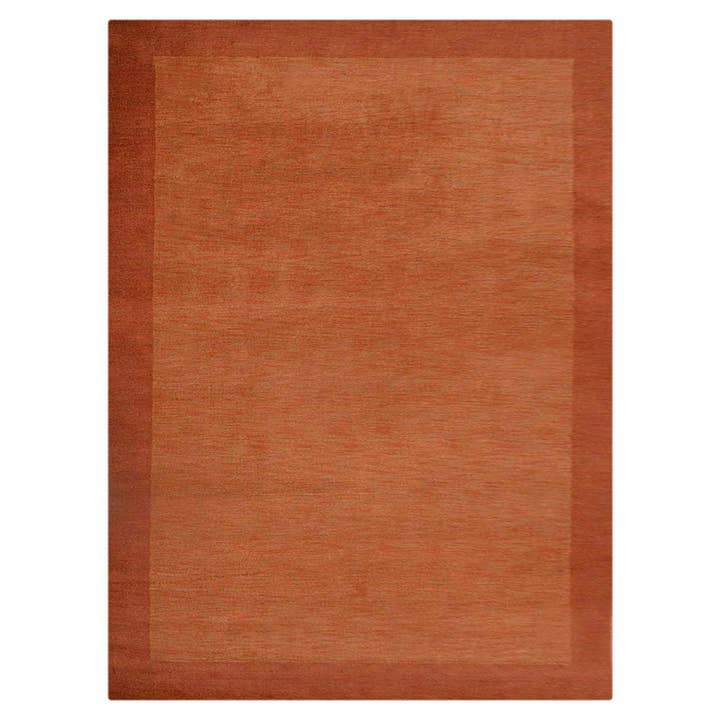 Hand Knotted Loom Wool Area Rug Contemporary Orange L00201 for wholesale on Faire