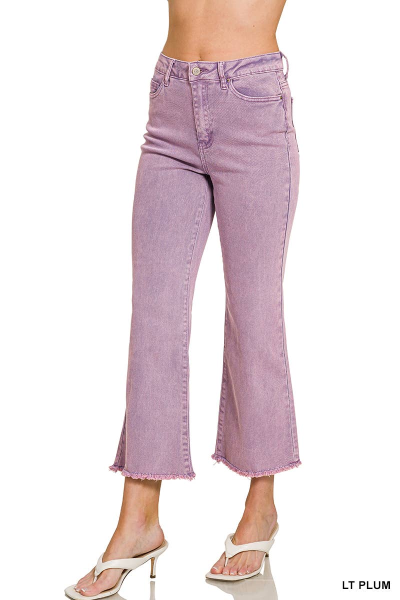 Vanilla Monkey - Vente Pantalon – femme - Pantalon taille haute et ourlet effiloché délavé à l'acide15