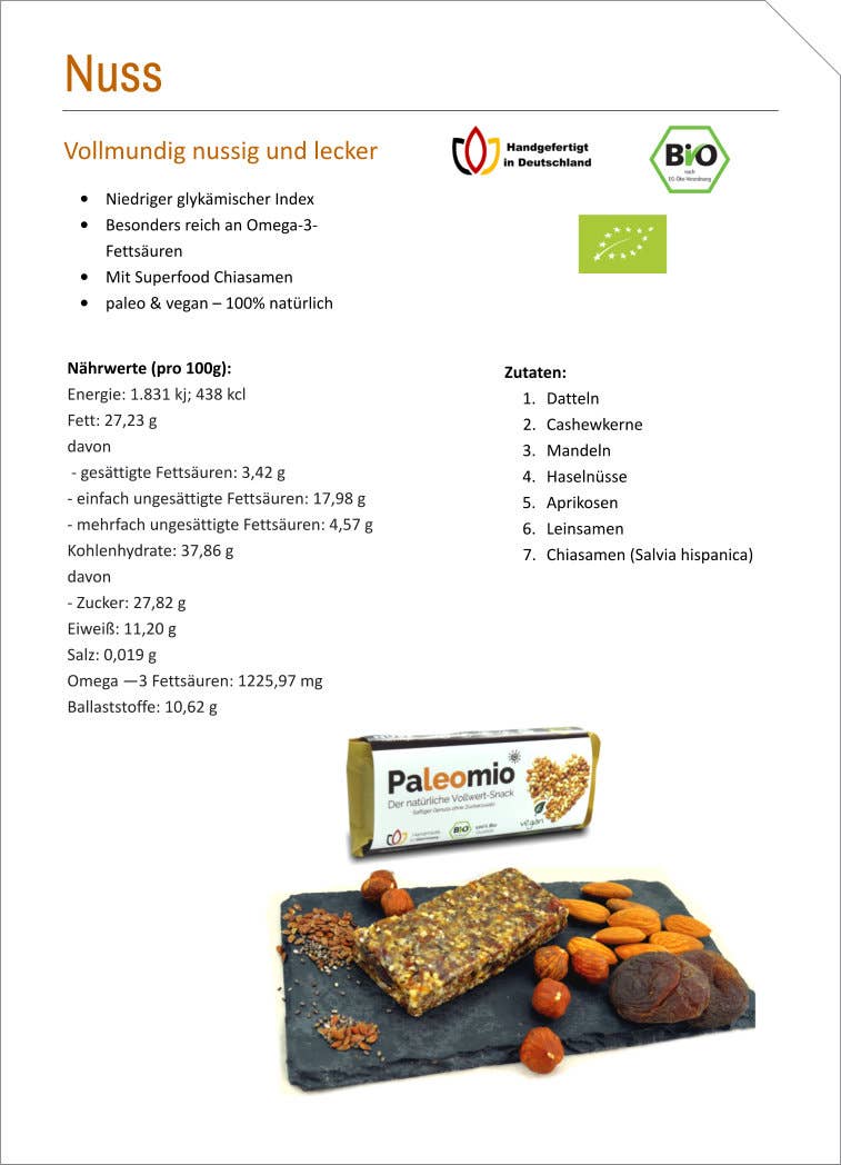 Paleomio - Wholesale Snack Bar - Nut | organic bars2