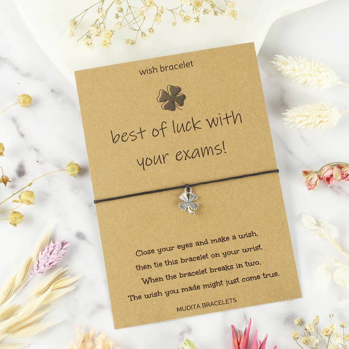 Best Of Luck With Your Exams Wish Bracelet for wholesale by Mudita Bracelets