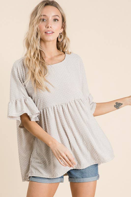 lovely melody – wholesale Tunic – Women’s – LMT1519-Belle's Swiss Polka Dot Baby Doll Tunic8
