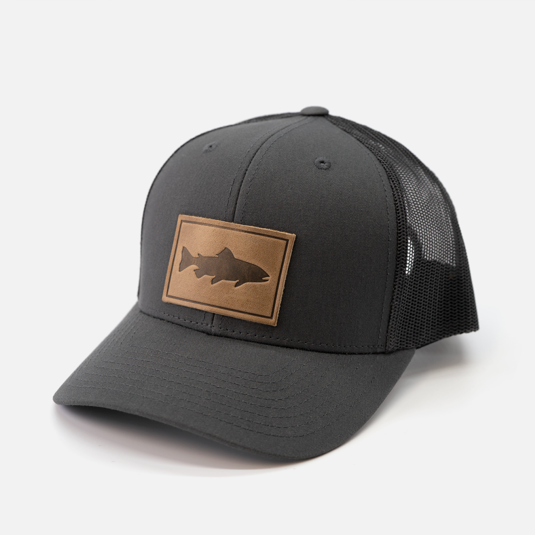 Range Leather Co. - Wholesale Trucker Hat - Unisex - Trout Hat - Leather Patch Trucker Cap12