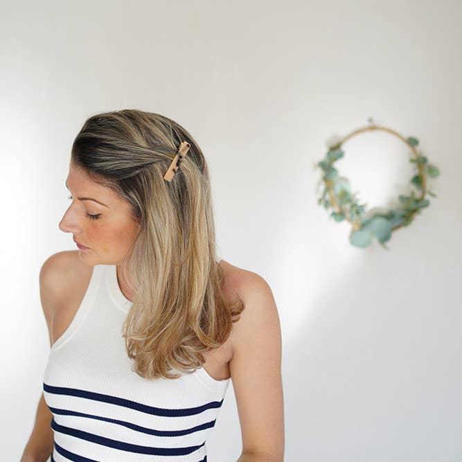 Bohomane - Wholesale Barrette - Women's - Mahalia Beige and Black Tortoiseshell Hair Clip