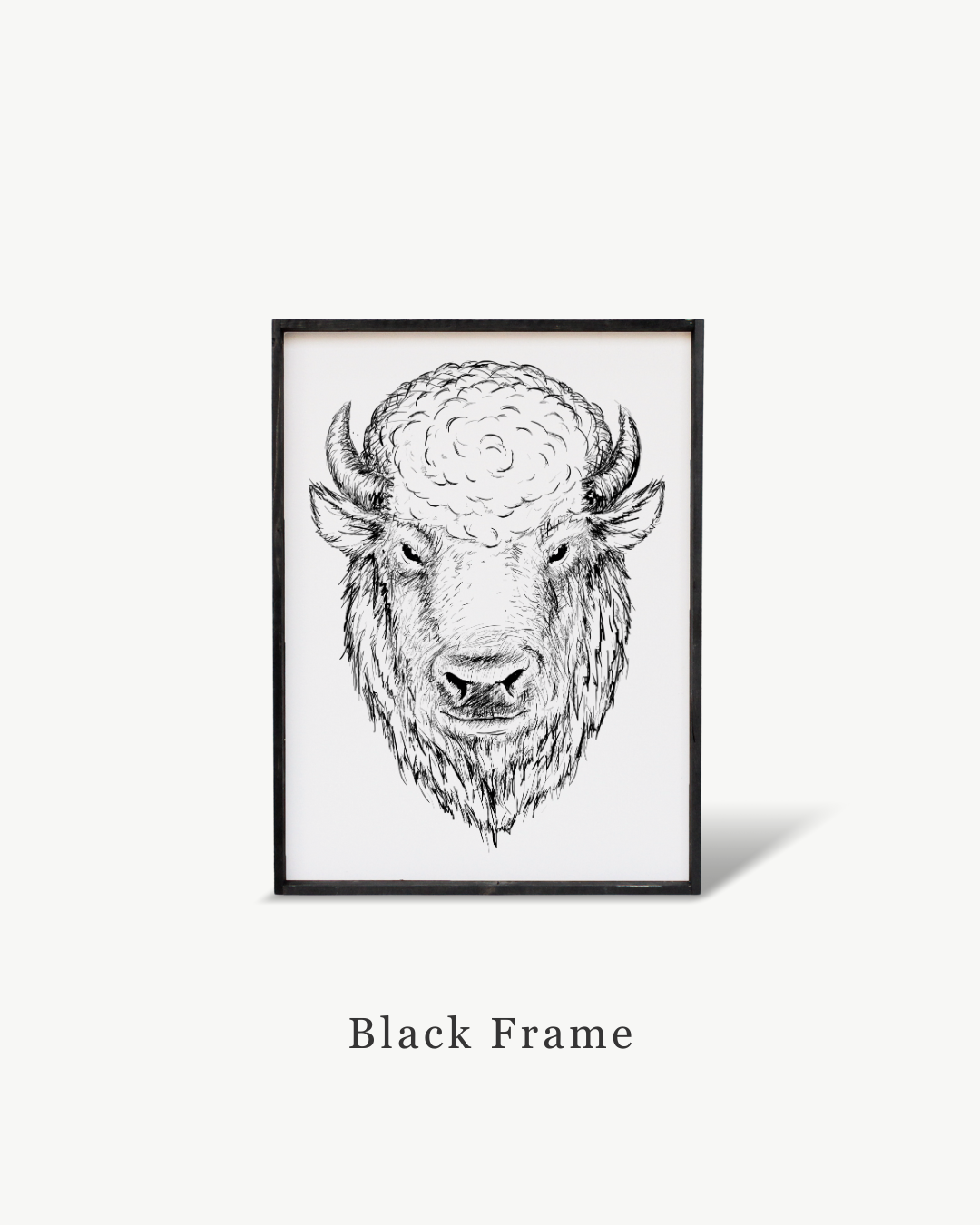 Williamraedesigns - Wholesale Art Print - Bison Line Art Framed Print – Western Buffalo Wall Art 4