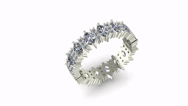 Whxte Atelier - Wholesale Multi-Stone Ring - THE DIVORCE RING - MARQUISE & ROUND ETERNITY RING IN 14k GOLD2