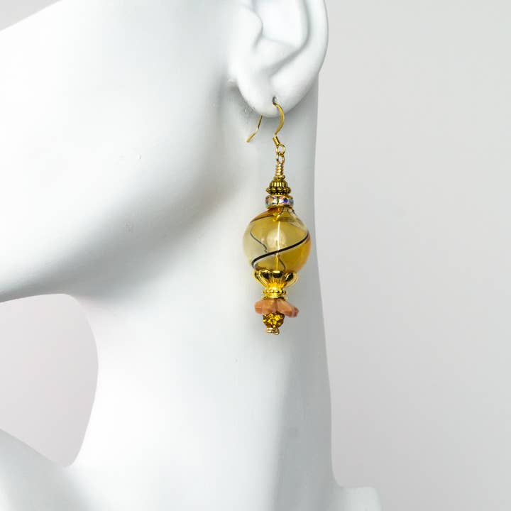 A Silk Purse – wholesale Dangle earrings – Lena Venetian Bead Earrings