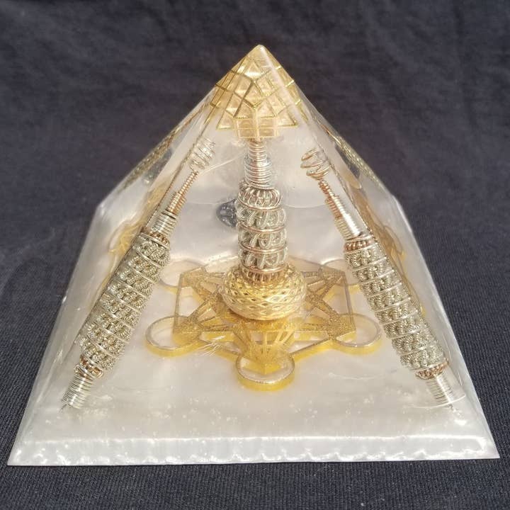 Spirit Elevations - Wholesale Spiritual Stone/Crystal - Orgone® Pyramid - Metatron Light Body Accelerator Orgonite® Pyramid With Emf / Rf Protection Orgone Generator® Large5