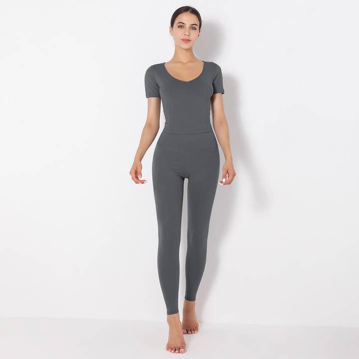 Active by Anna-Kaci - Wholesale Activewear Set - Women's - Side to Side Sculpting Set (two-piece set)21