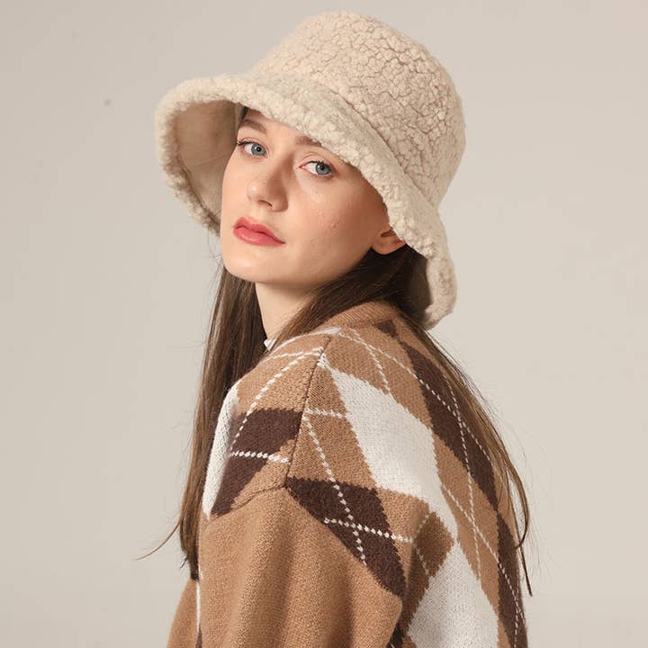 Crave by FW - Wholesale Bucket Hat - Women's - Winter Bucket Hat Trendy Fleece Warm Fisherman Cap3
