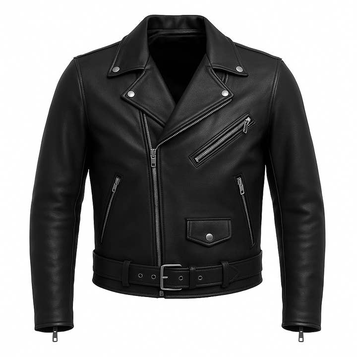 Pr-211 Bronco Blaze Man's Motorcycle Leather Jacket for wholesale by Pure Leather