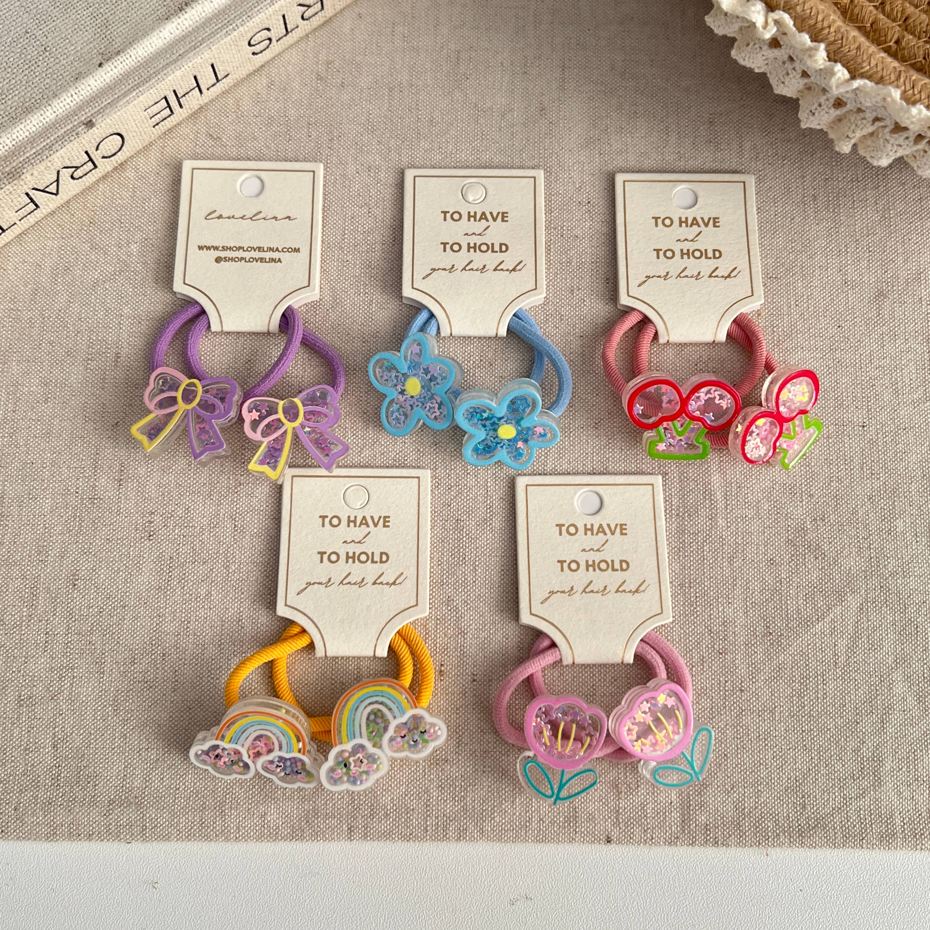 LoveLina - Wholesale Hair Tie - Kids - Kids Hair Tie Cherry Flower Bow Rainbow (KOW)4