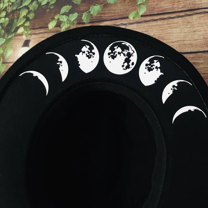 Witchwood Bags - Wholesale Fedora - Women's - Vegan Felt Hat - Moon Phase