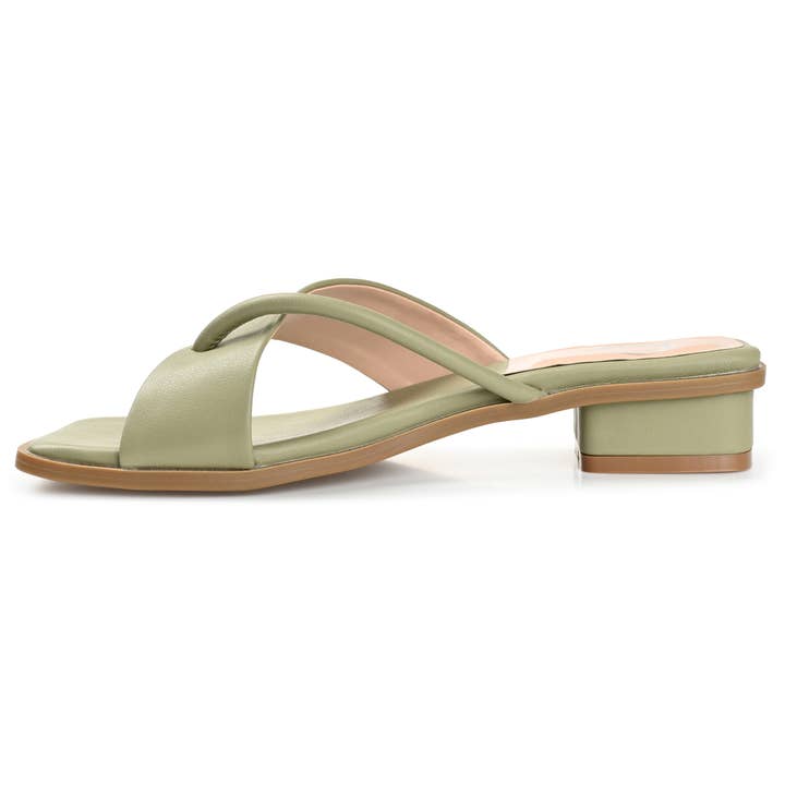 Journee - Wholesale Sandals - Women's - Mina Kitten Heel Sandals In Faux Leather