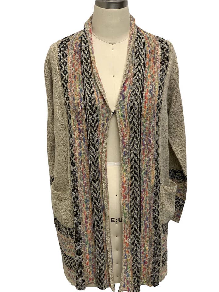 Women's Boho Vintage Cardigan Sweater KF2183 for wholesale by Kamana