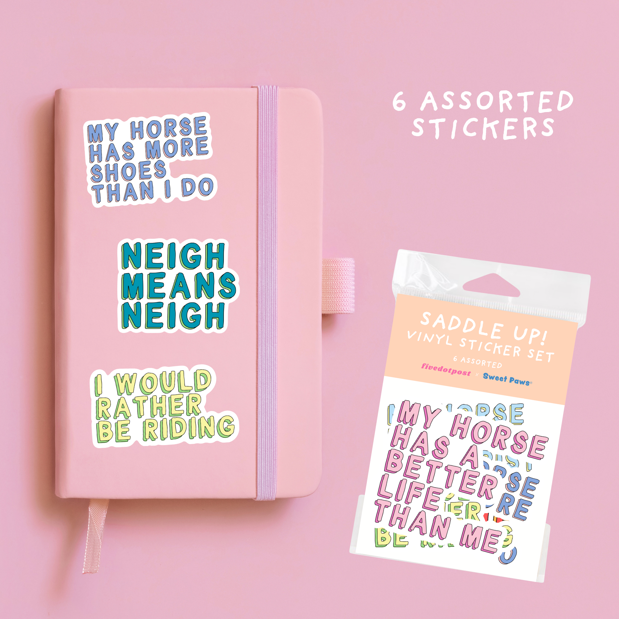 Five Dot Post - Wholesale Sticker - Horse Parent Vinyl Sticker Pack – Set of 6 Horse Owner Stickers1