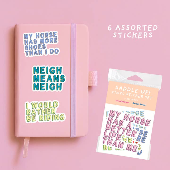 Five Dot Post - Wholesale Sticker - Horse Parent Vinyl Sticker Pack – Set of 6 Horse Owner Stickers1