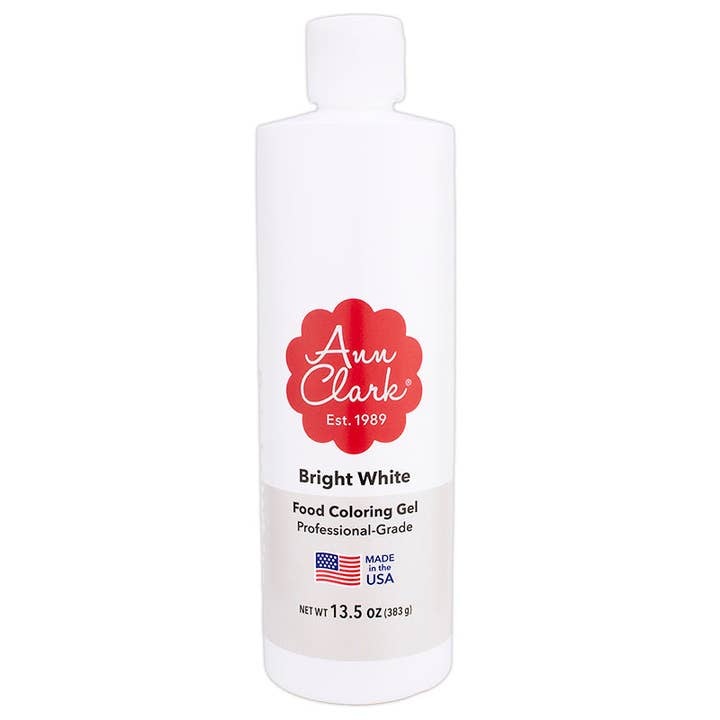 Ann Clark - Wholesale Icing - Bright White Food Coloring Gel 13.5 oz Bottle