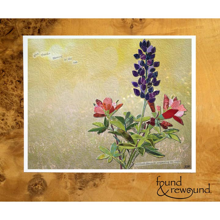 Pinceau et lupin d'avril - Imprimer pour la vente par Found & Rewound