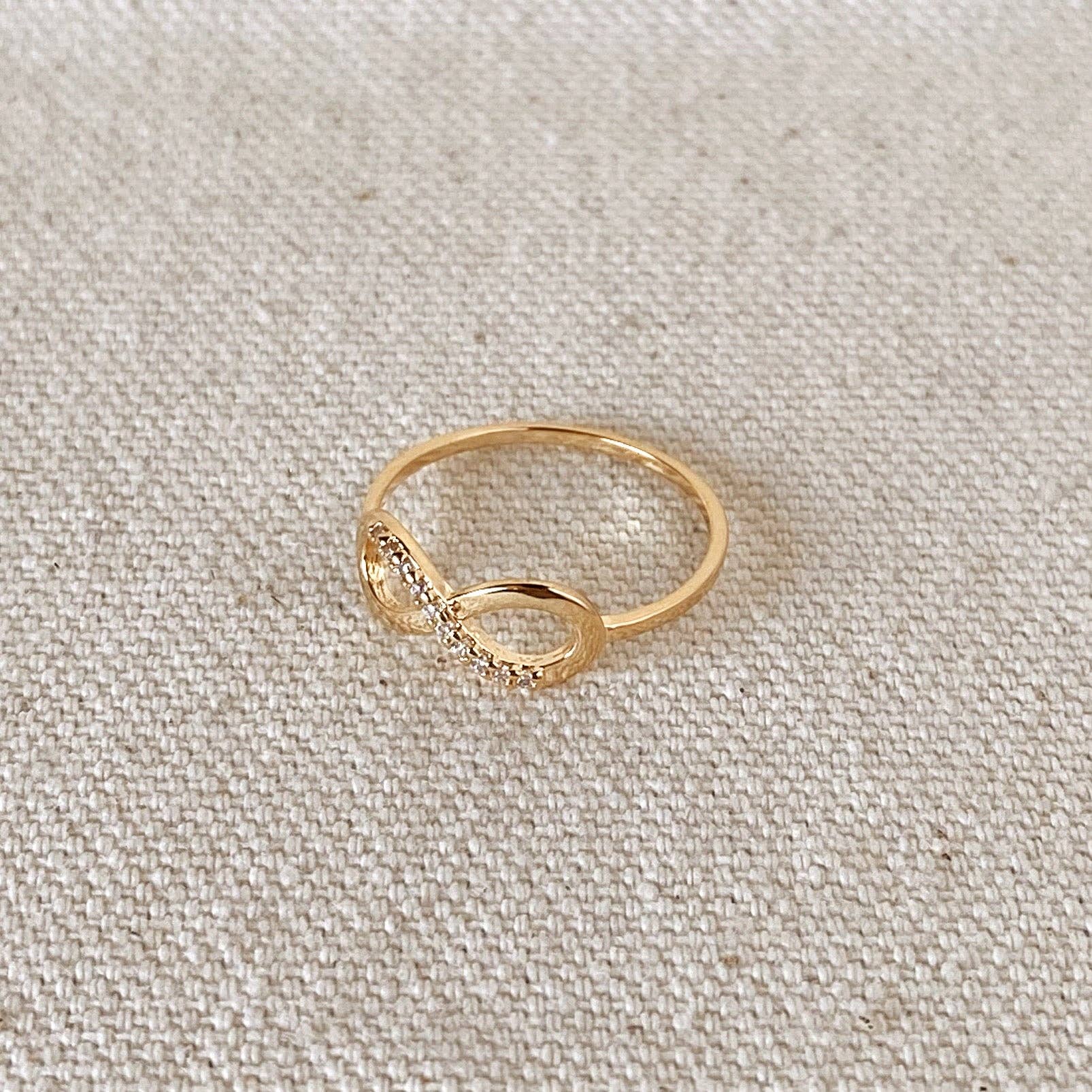 GoldFi - Wholesale Multi-Stone Ring - 18k Gold Filled Infinity Dainty Ring1