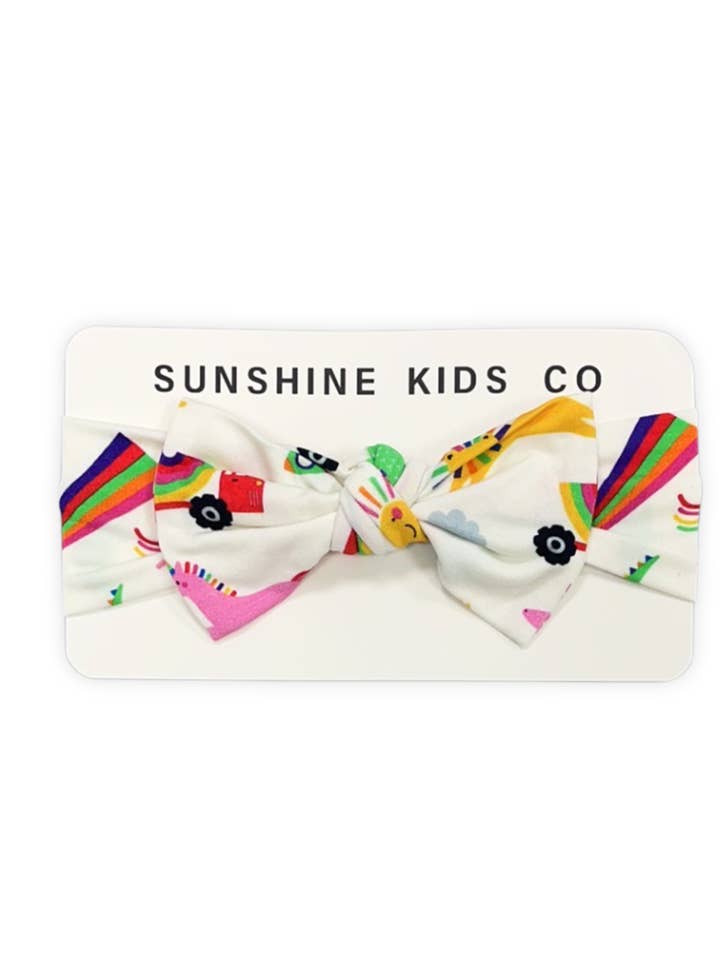 Diadema de bambú para bebés | Rainbow Adventure para venta al por mayor de Sunshine Kids Co