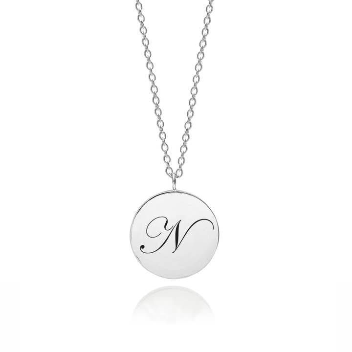 Pendentif édouardien Initial N - Argent pour la vente par Myia Bonner