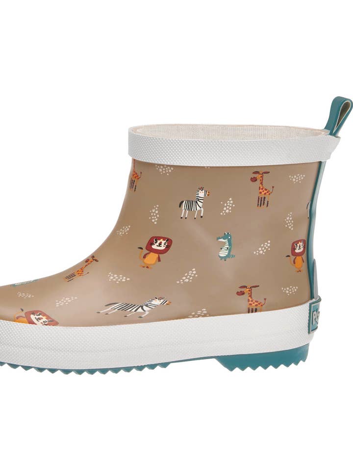 brown Half-shaft rubber boots wild animals for wholesale on Faire0