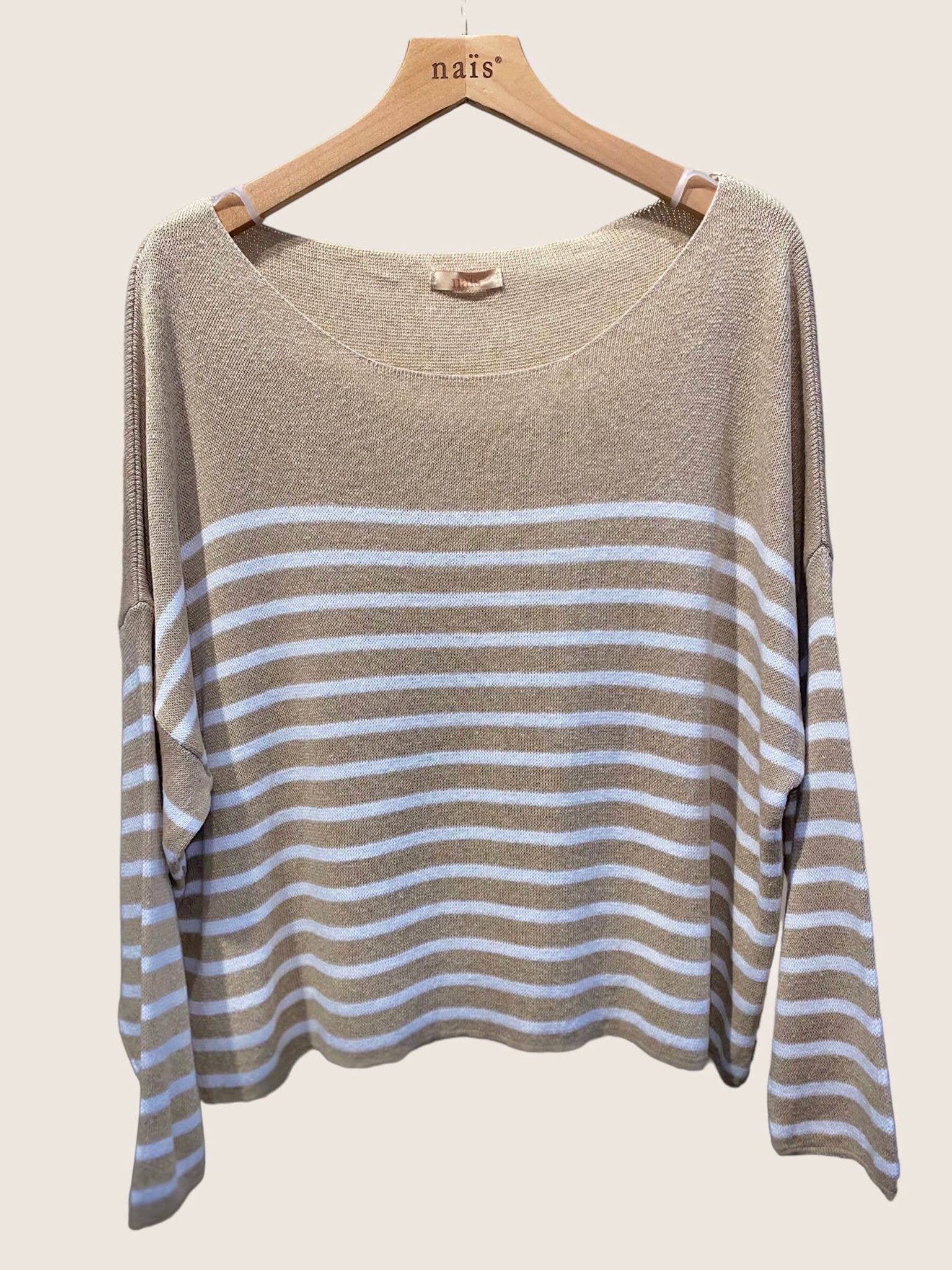 NAÏS PARIS - Vente Pull en maille – femme - PULL COL ROND A RAYURES8