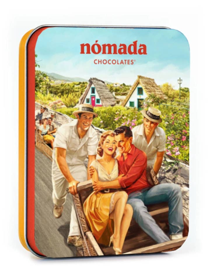 "Madeira" Chocolate Tin - 50g for wholesale by Nómada Chocolates
