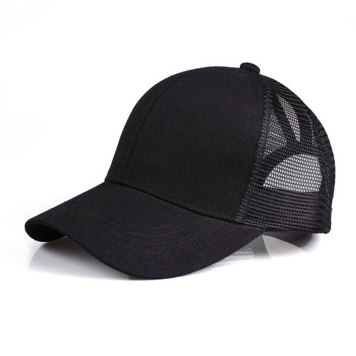 Truly Contagious - Wholesale Ponytail Cap - Women's - CC Solid Mesh Pony Cap ( BT-4 )