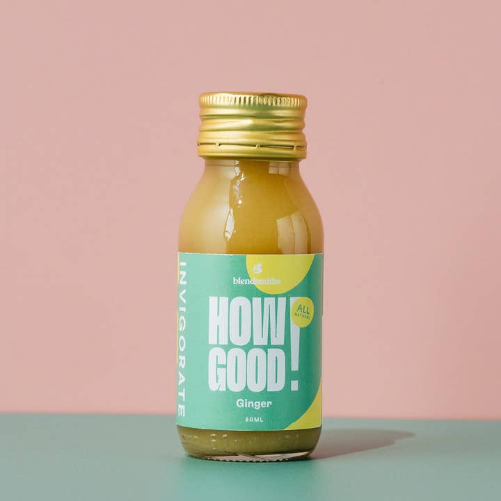 Blendsmiths Drinkmakers – wholesale Wellness juice/tonic – How Good! Ginger 60ml Shots2