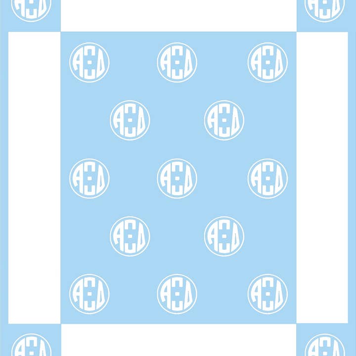 Over The Moon Greek - Wholesale Throw Blanket - Sorority & Greek Circle Monogram Blanket4