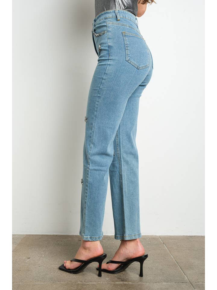 KIWI - Wholesale Jeans - Dames - KIWI IP3251 jeans met stretch en versieringen4