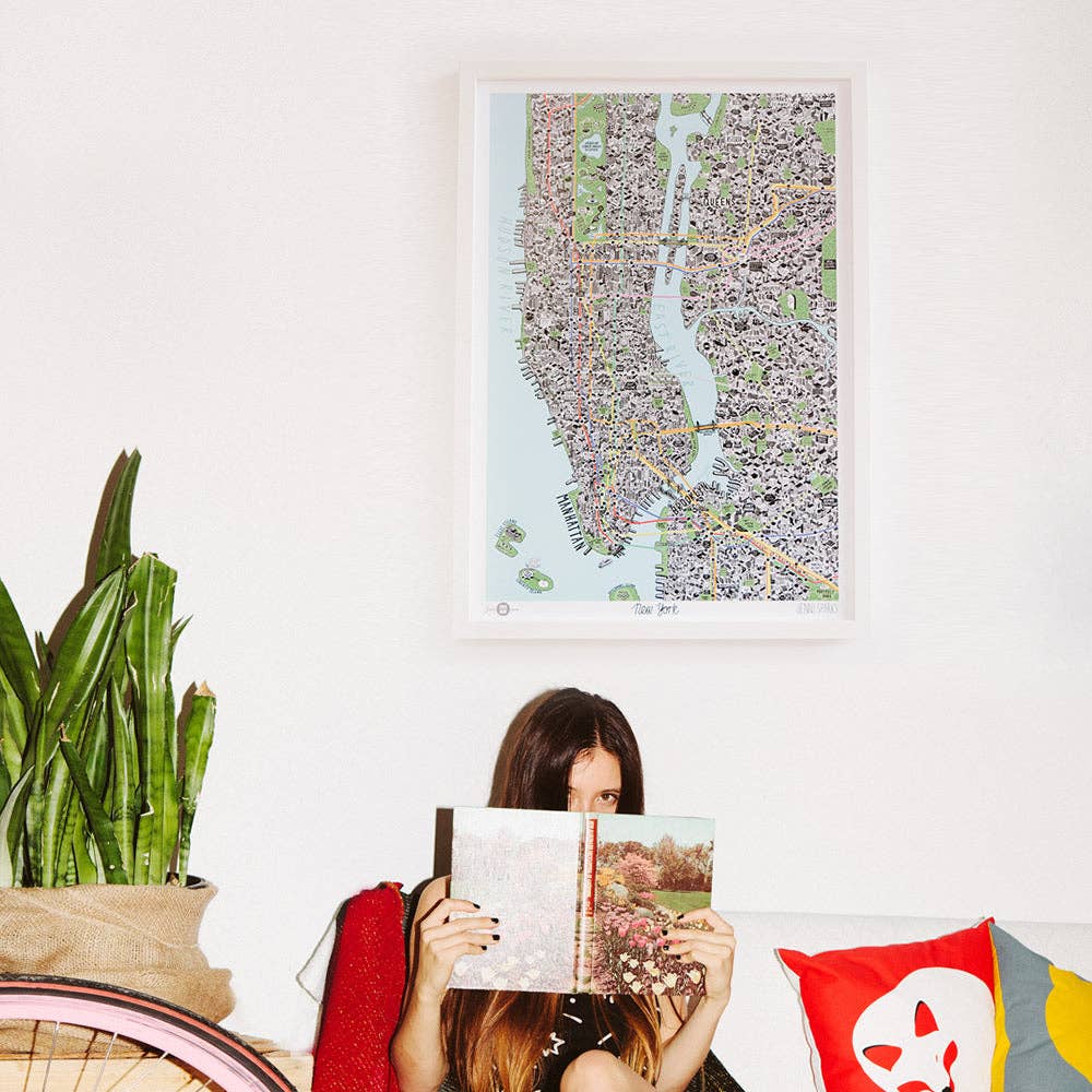 Evermade - Wholesale Art Print - Hand Drawn Map of New York Art Print0