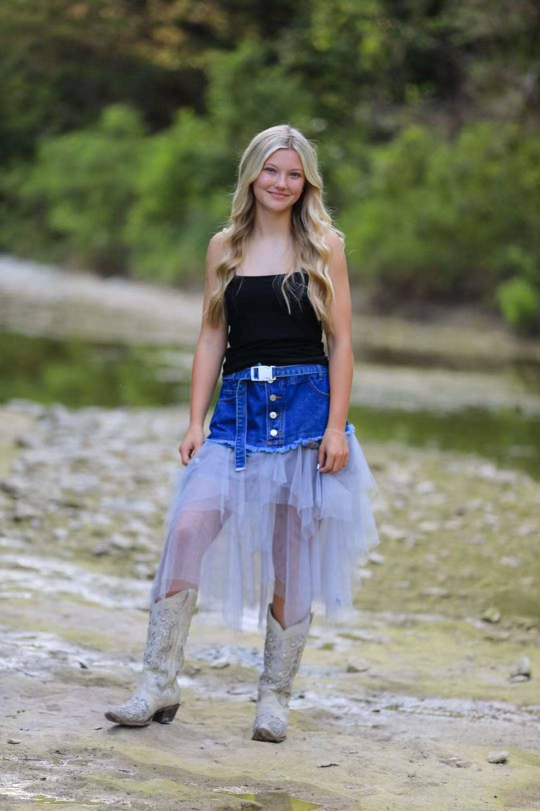 Miss Sparkling - Wholesale Skirt – Women’s - Denim tutu skirt1