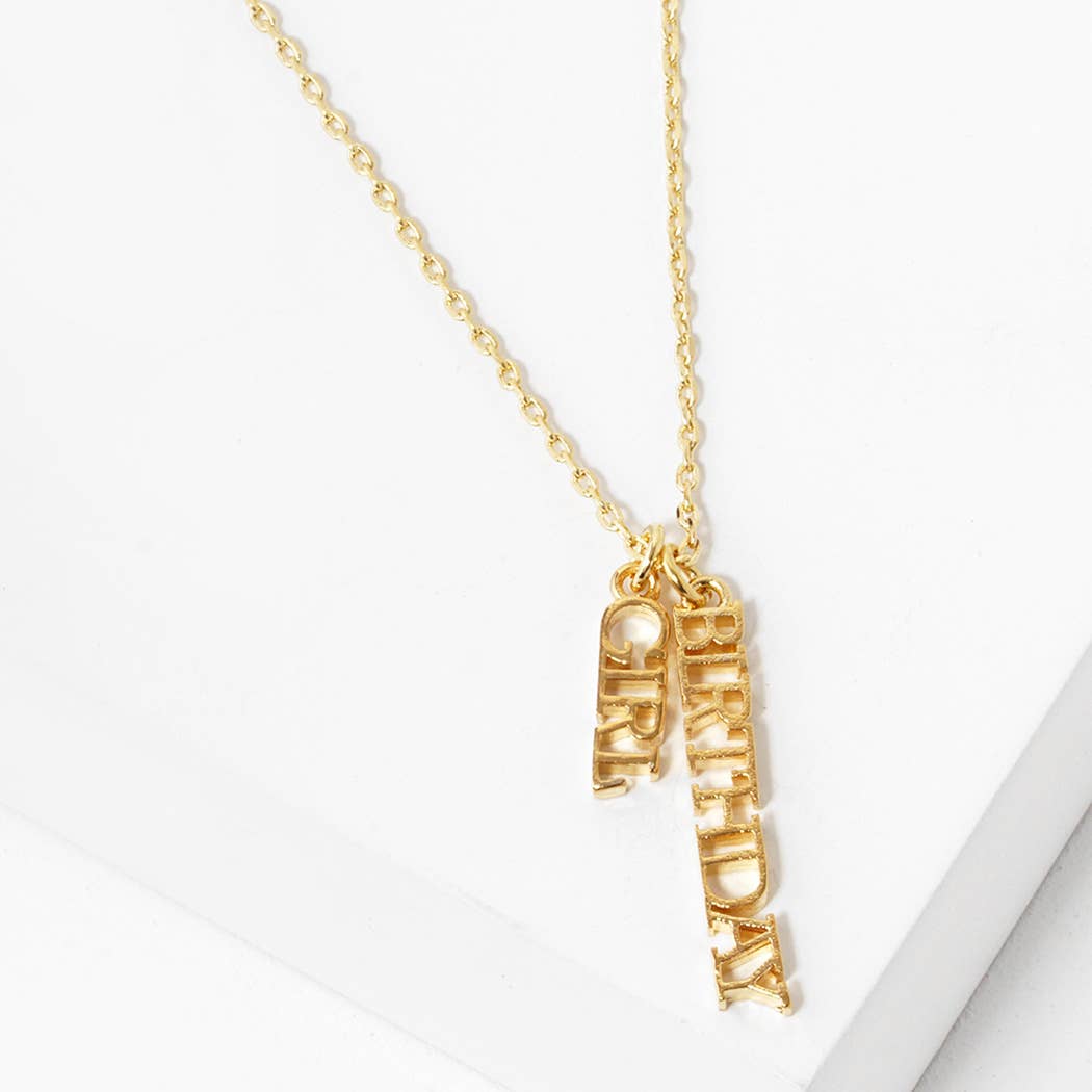 Wholesale Happy Birthday Birthday Girl Charm Necklace for your