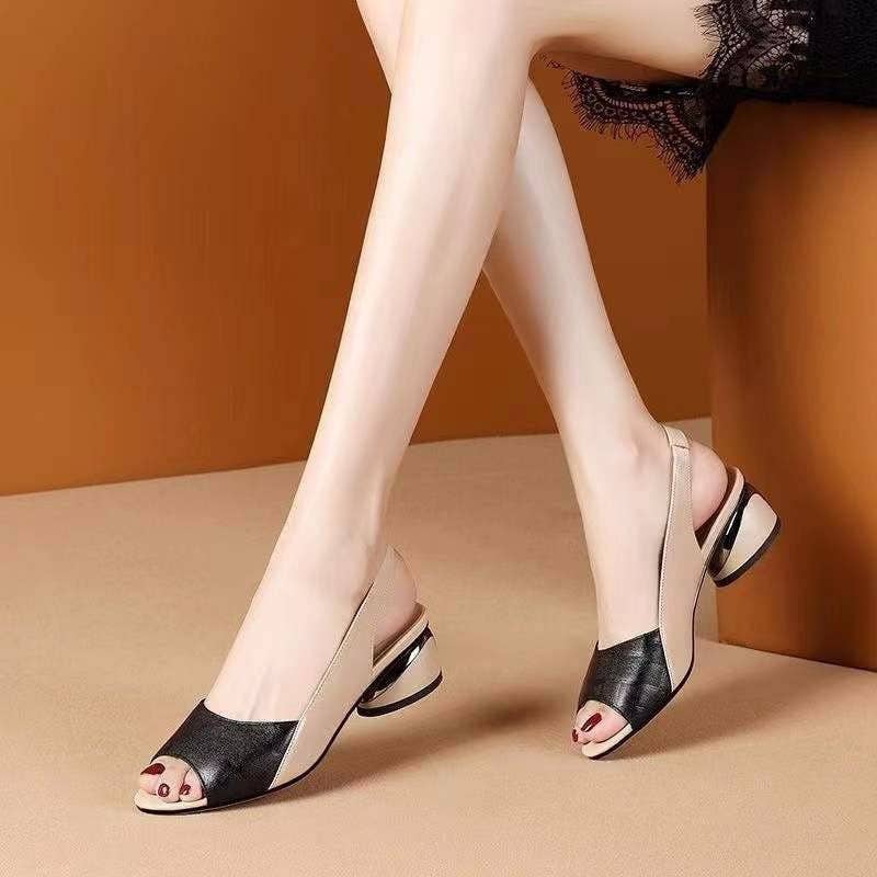 Naomi's Happy Place Shop - Wholesale Low Heels - Women's - Women Mid Heels Sandals Chunky Fashion Casual Shoes Women Summer  Walking Shoes5