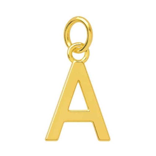 Charm Pequeño de letra 5mm en Plata para venta al por mayor de Victoria Cruz