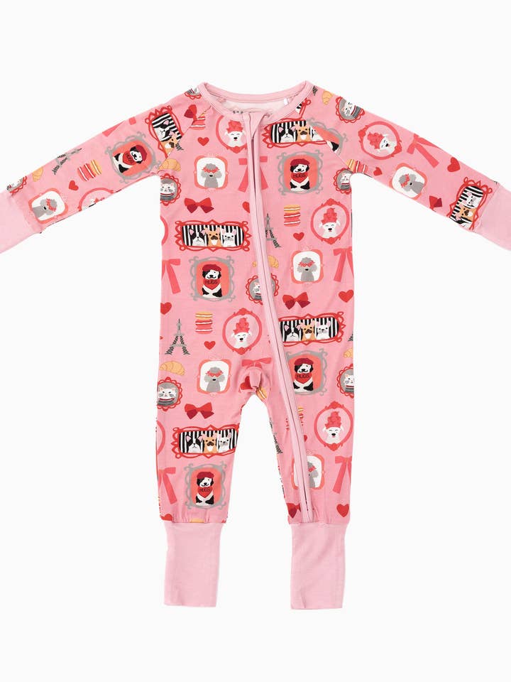 Bonjour, Paris (Convertible Zip Footies) for wholesale by DreamLet