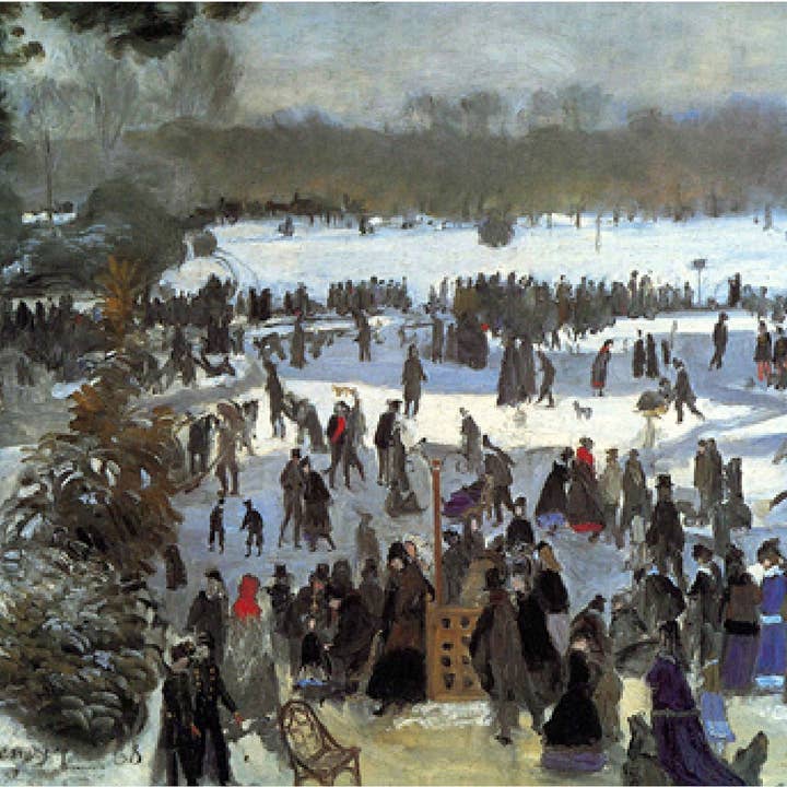 Weihnachtskarten für Schlittschuhläufer im Bois de Bologne für den Großhandel von The Retrospect Group Collection