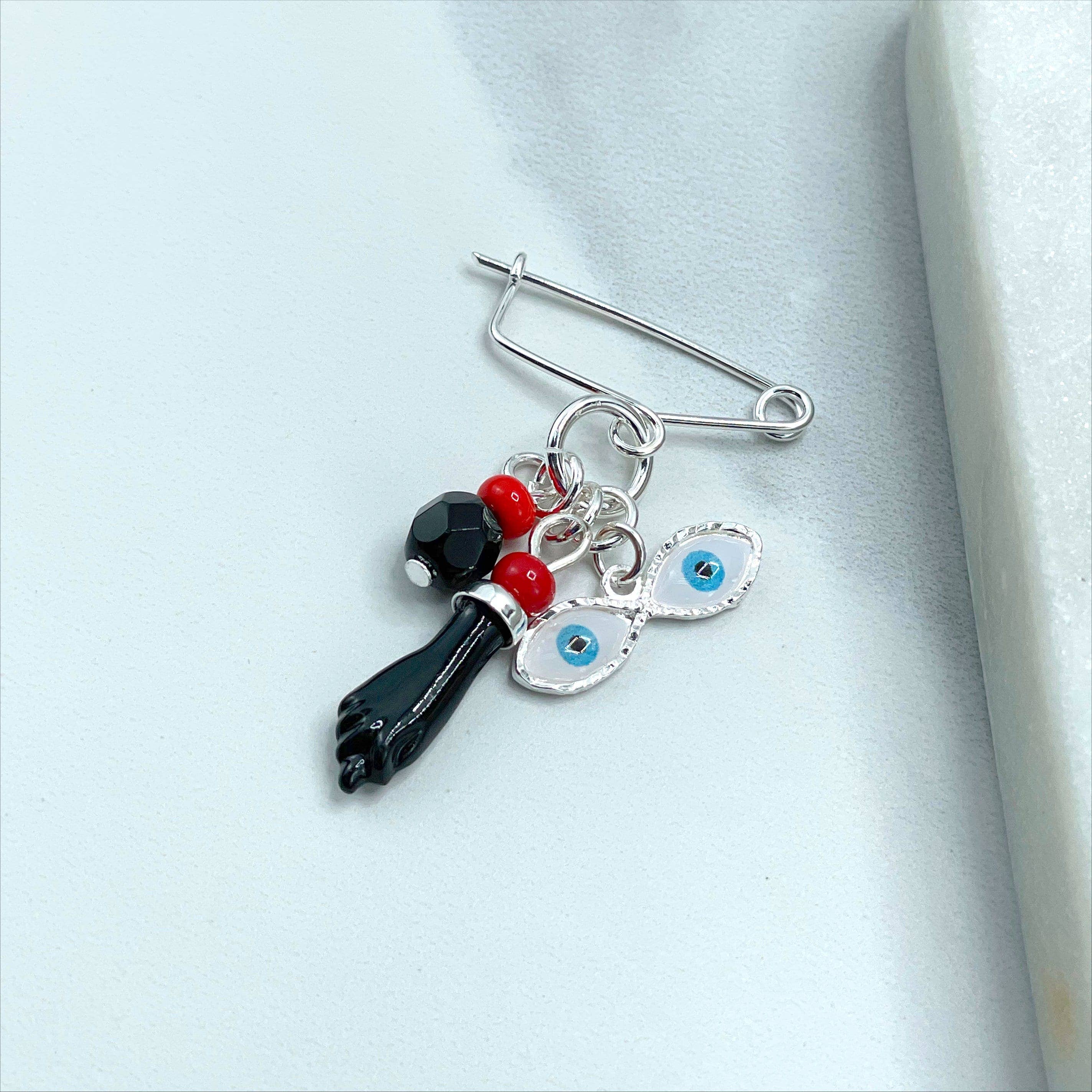 DIJU Jewelry - Wholesale Individual Charm/Pendant - 18k Gold Filled or Silver Filled, New Born, Simulated Azabache, Figa Hand, Evil Eye Charms Pendant, Wholesale Jewelry Making Supplies0