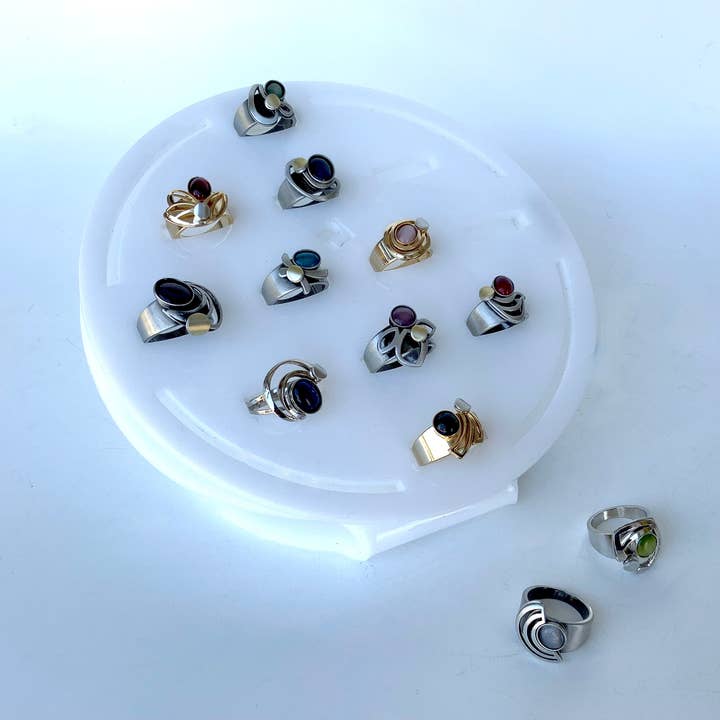 Christophe Poly / Crono Design - Wholesale Jewelry Set - RINGS Prepack (DR12) - 15 Rings & Free Displays