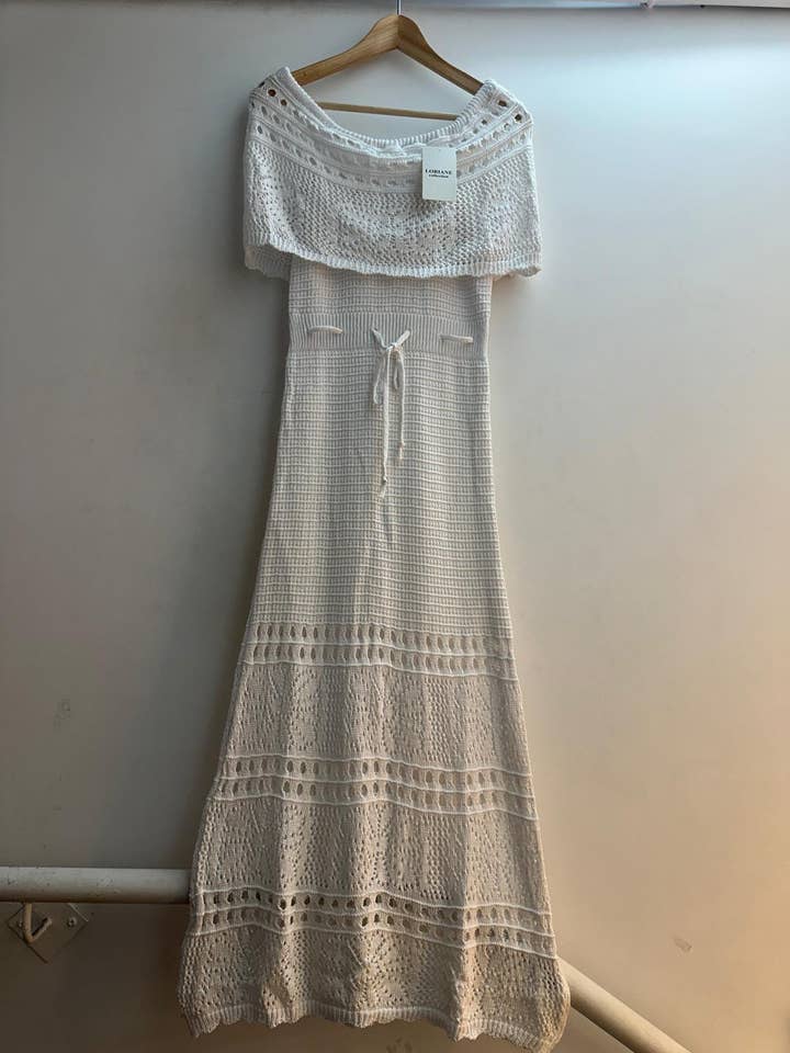 LORIANE – Vestido - Mulher por atacado – 1673 Vestido de camisola sem alças comprido tamanho único