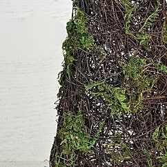 Holiday Depot Inc. - Wholesale Artificial Plant - M10581- 16inH Mossy Rattan Twig Cone Tree1