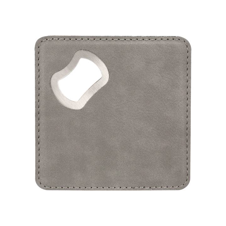 The Rural Home - Wholesale Coasters - 4" x 4" Square Leatherette Bottle Opener Coaster2