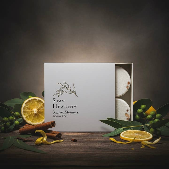 Coffret cadeau Stay Healthy- Immunity Blend l Shower Steamer pour la vente par Woodsy Homelife